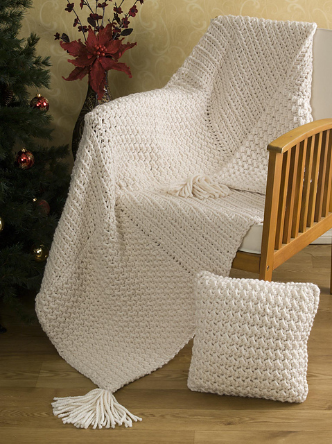 Aran Squared Throw and Pillow
