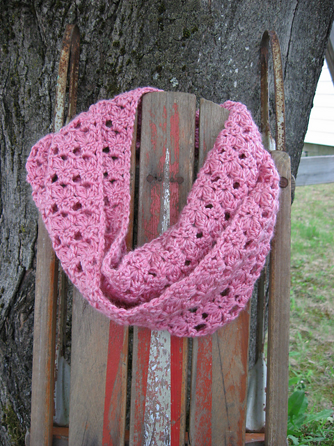 Apple Blossoms Infinity Scarf