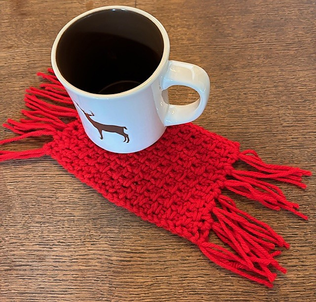 Moss Stitch Mug Rug