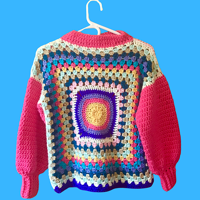 Sunny Granny Square Sweater