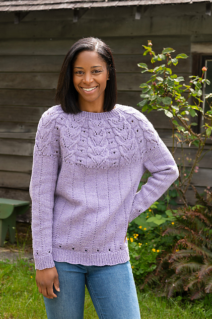 Ravelry: Lace Yoke Pullover pattern by Deborah Newton