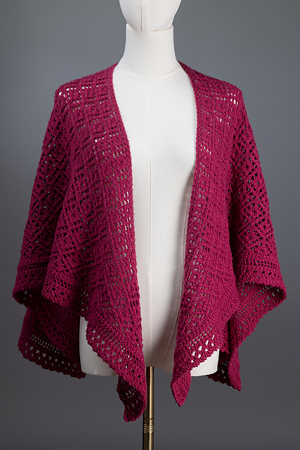 Raspberry Jewel Shawl