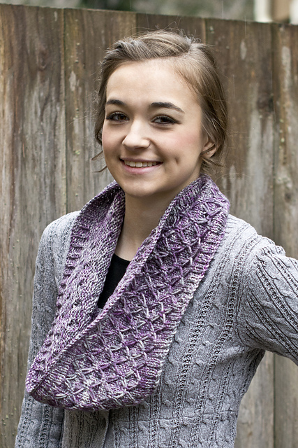 Purple Thistle Cowl