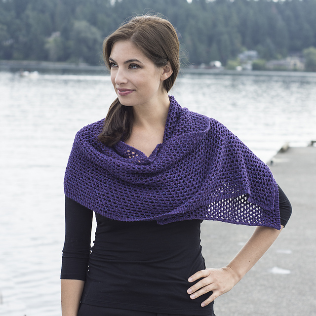 Ravelry Bird's Eye Lace Wrap pattern by Shannon Dunbabin