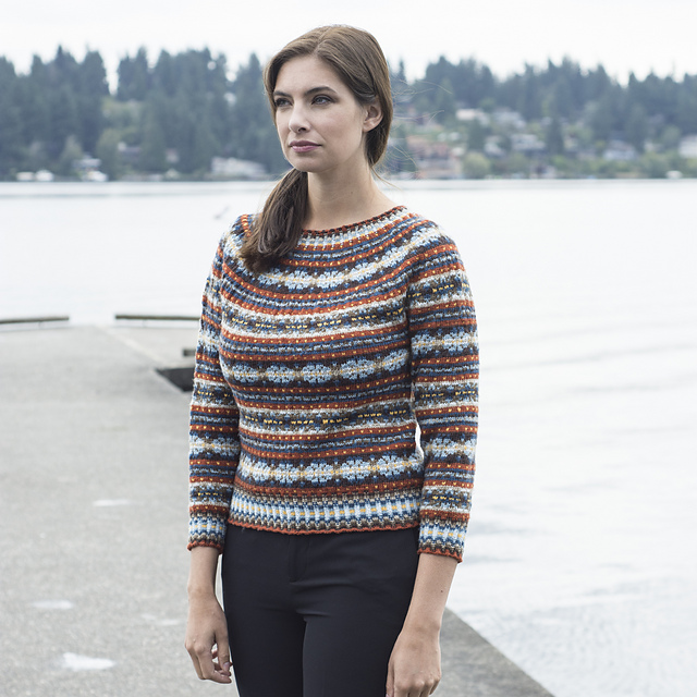 Blue Flax Fair Isle Pullover