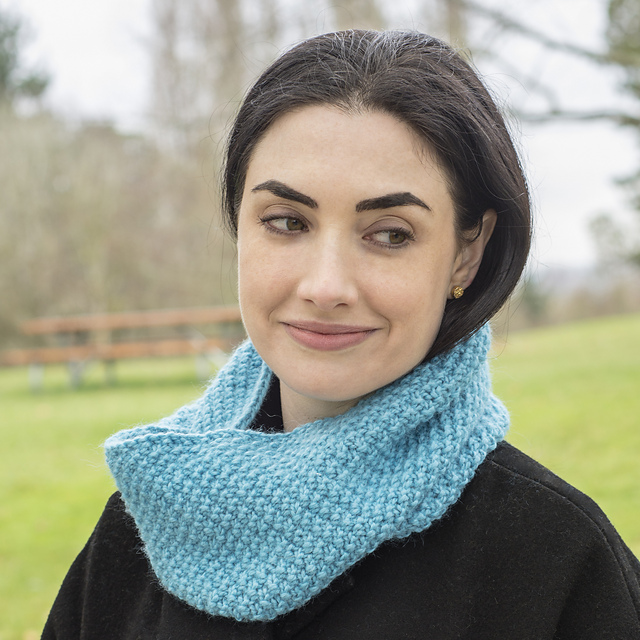 Double Seed Stitch Infinity Scarf