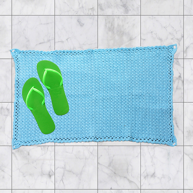 Ravelry Bluebell Bath Mat pattern by Kristen Stoltzfus