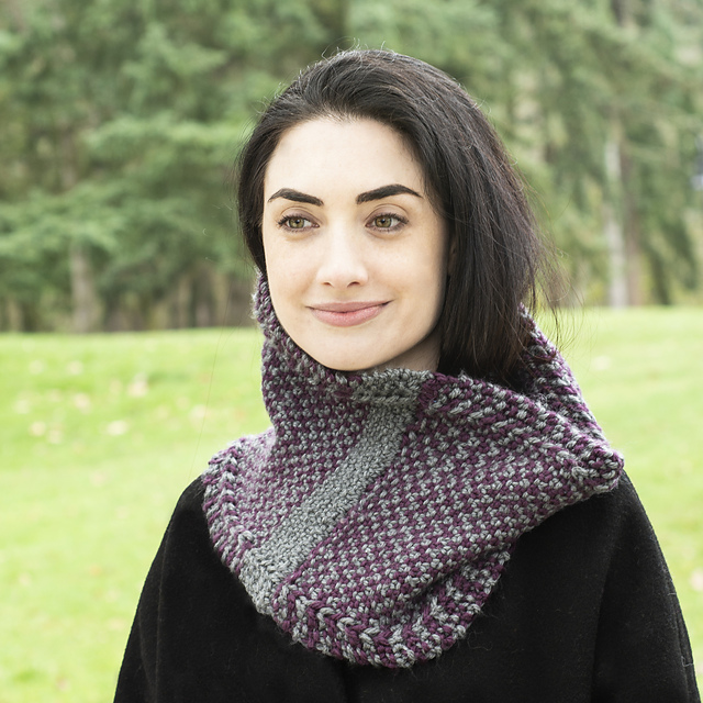 Optical Tweed Circular Scarf
