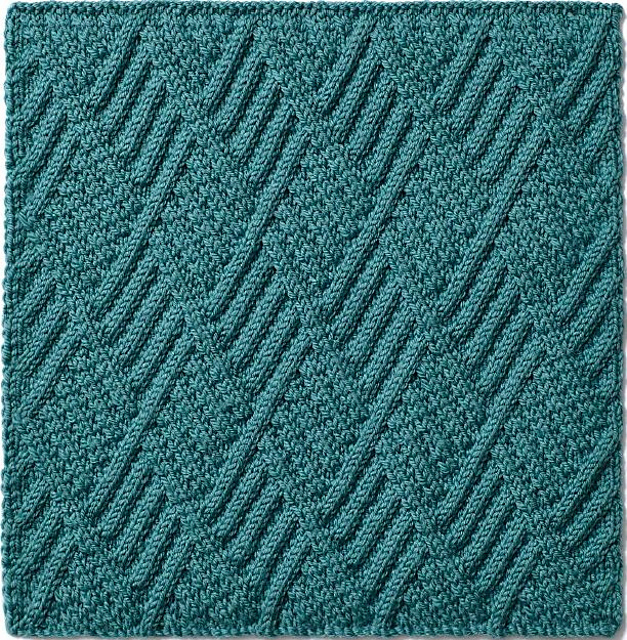 2019 Knitterati Diagonal Afghan Block 9