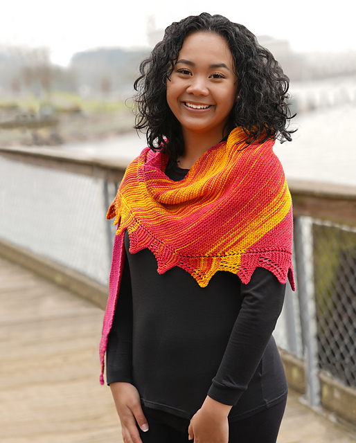 Rosey Sunrise Shawl