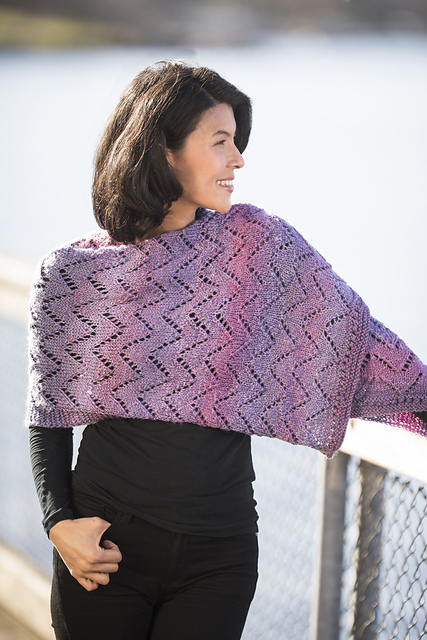 Chevron Eyelet Prayer Shawl