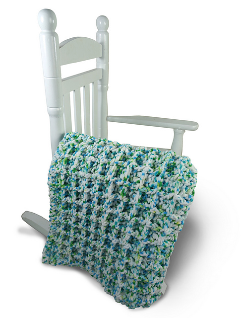 Crocheted Waffle Blanket