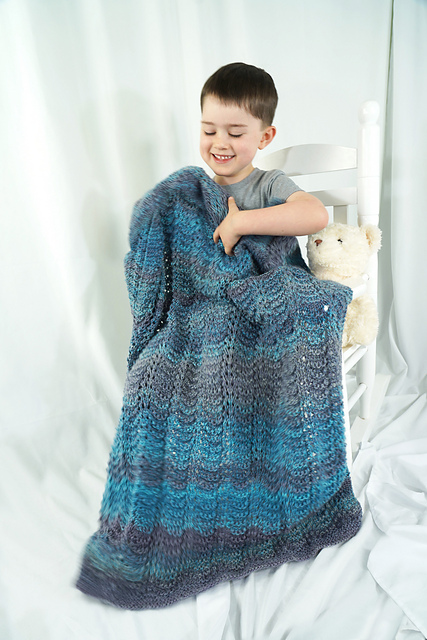 Waves of Blue Baby Blanket