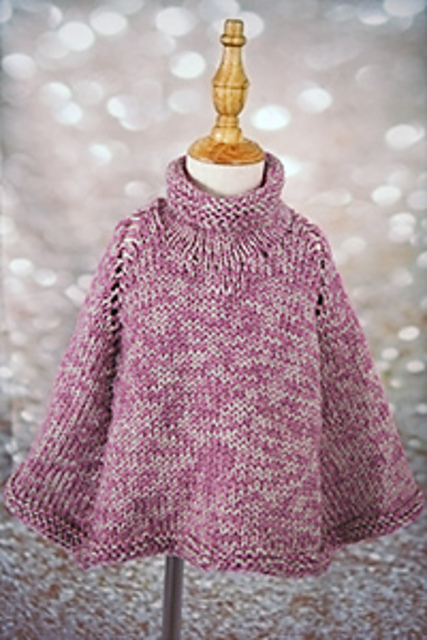 The Bubble Gum Pink Scoop Poncho - AS