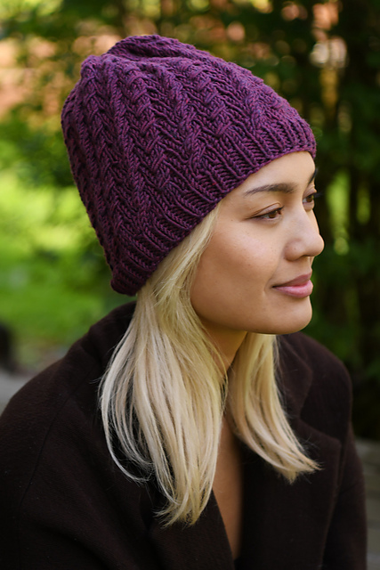 True & Faux Cables Hat