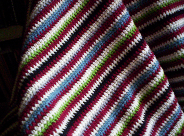 Stripy dog blanket
