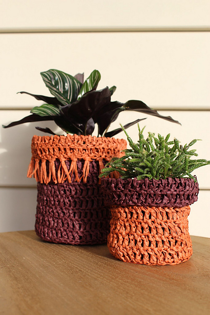 Raffia Pot Plant Covers