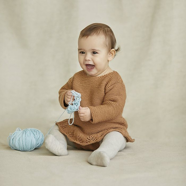 Babies Long Sleeved Wavy Dress