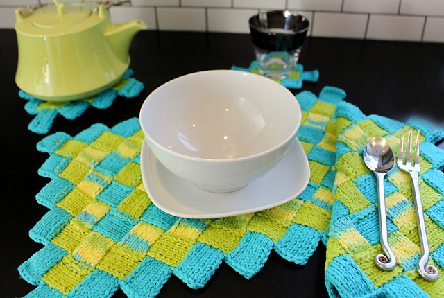 Mitered Entrelac Placemat/Towel