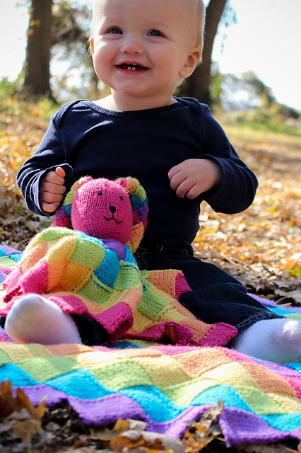Mitered Entrelac Bunny Lovey