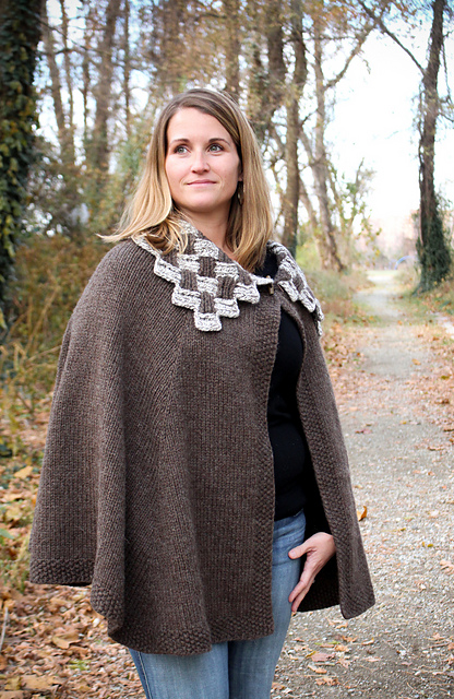 Mitered Entrelac Cape