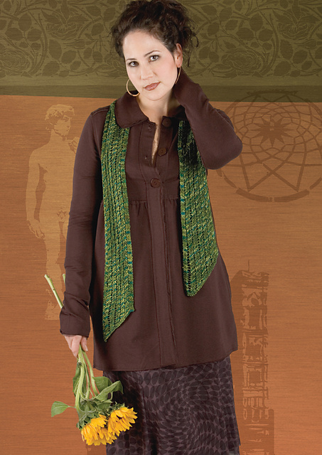 Slanted Eyelet Scarf