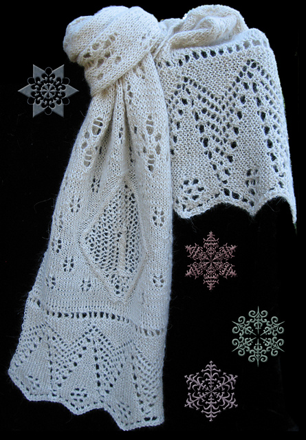 Snowy, Snowy Night Lace Scarf