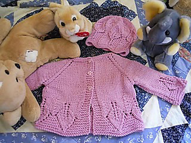 Antique pink cardy