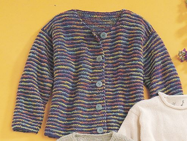 Garter Striped Cardigan