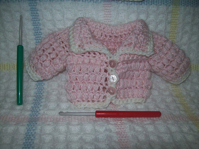 Little Miss Pink Puff, Preemie Sweater 