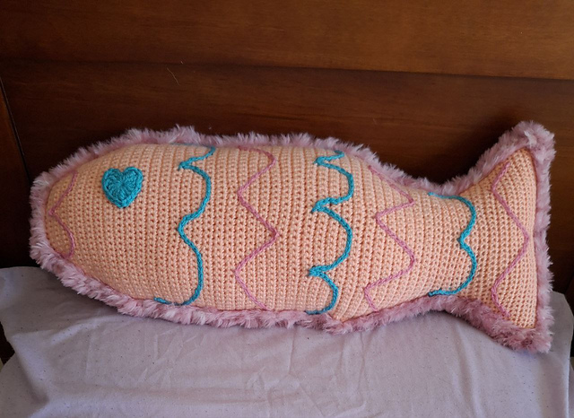 Gary the garish garfish cushion