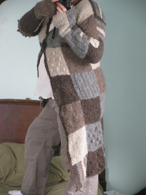 Design A - Colour-block Long Line Jacket