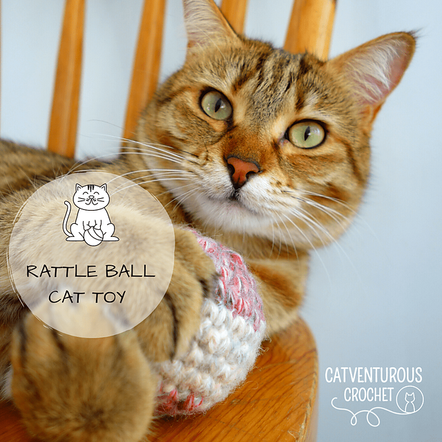 Ravelry Rattle Ball Cat Toy pattern by Charlotte Gillbanks