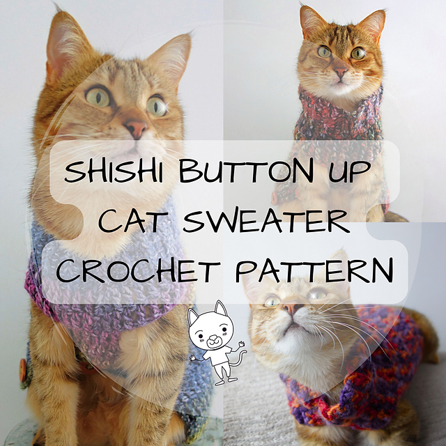 Shishi Button Up Cat Sweater