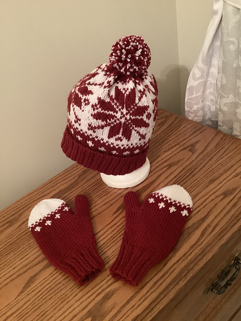 Winter Celebration Hat and Mittens