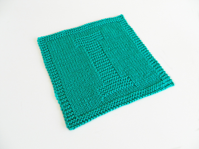 Alphabet Dishcloth: I