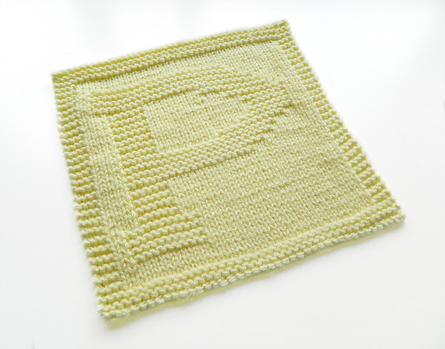 Alphabet Dishcloth: P