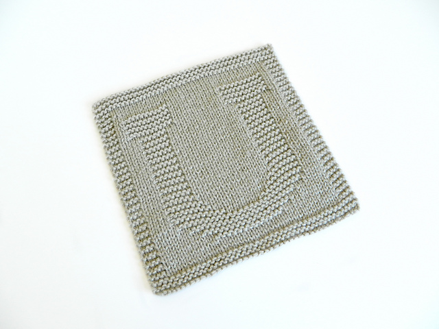 Alphabet Dishcloth: U