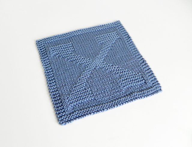 Alphabet Dishcloth: X