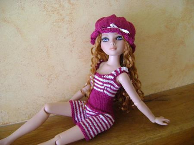 Deauville 1920 for Ellowyne doll - bathing costume