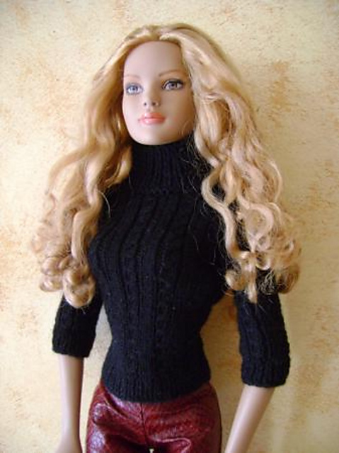 Sweater with Cable for American Model doll