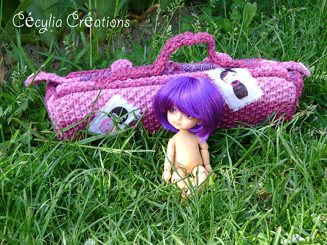 Fraise des bois, handbag for BJD doll of 15 cm