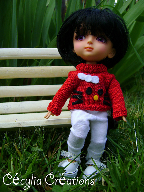 Pussycat, sweater for BJD pukifee and Lati yellow