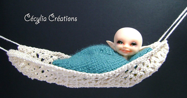 Hammock, blancket and pillow for Realpuki BJD