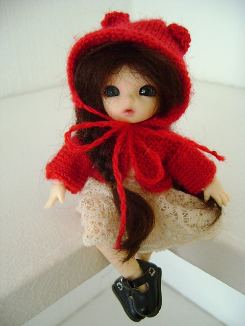 Bonnet et gilet Pukipuki BJD doll