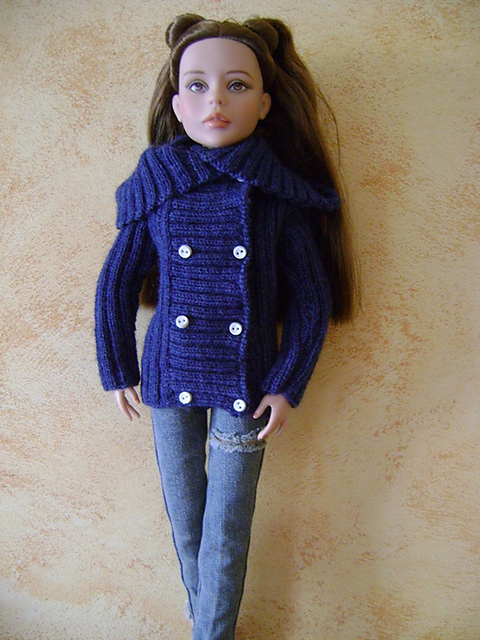 Caban marin for Ellowyne and BJD doll 1/4