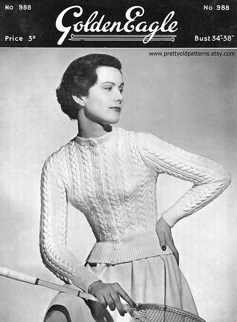 Lady's Cable and Rib Cardigan