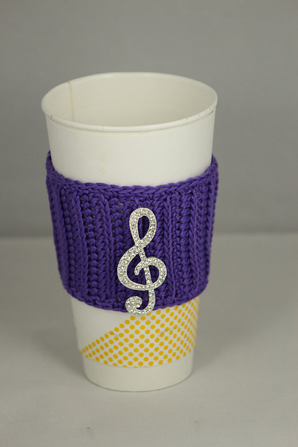 Braided Stripes Coffee Cozy