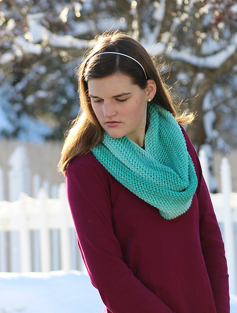 Ombre Log Cabin Infinity Scarf