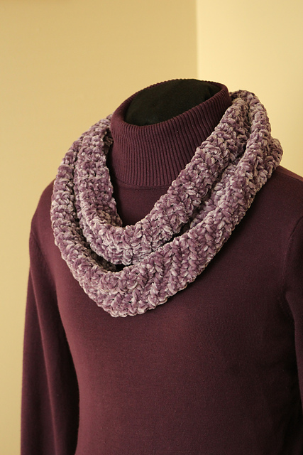 Easy Velvety Infinity Scarf